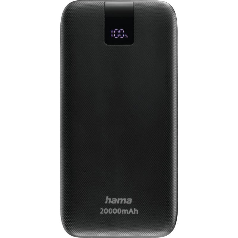 Hama power bank PD 20000 mAh czarny front