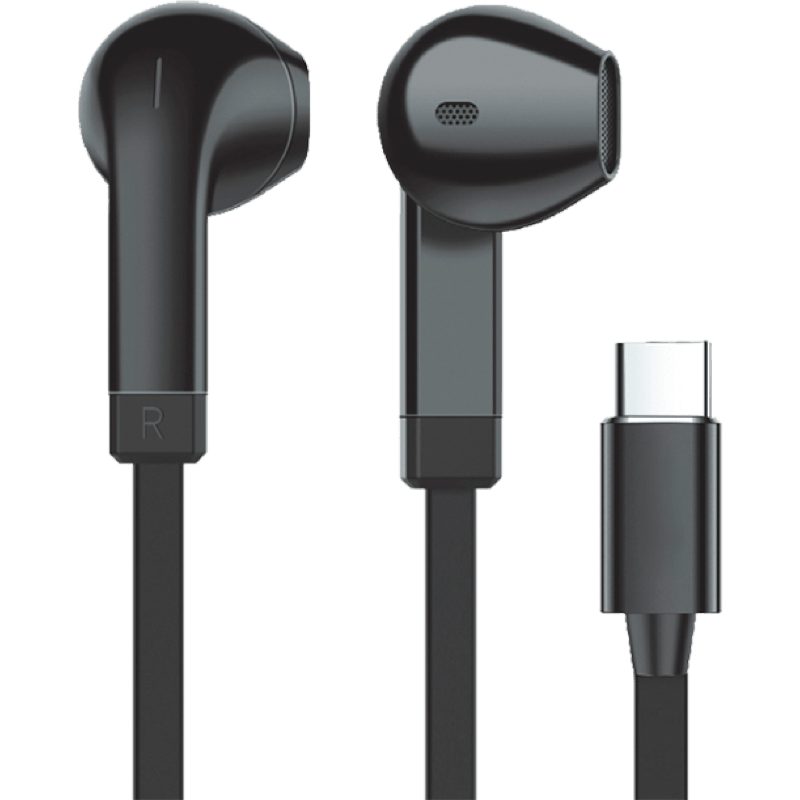 Słuchawki Type-C Vibe czarne front